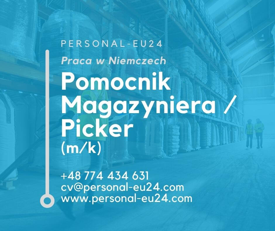 DE_K0057_147 - Pomocnik Magazyniera Picker (mk) Praca w Andechs