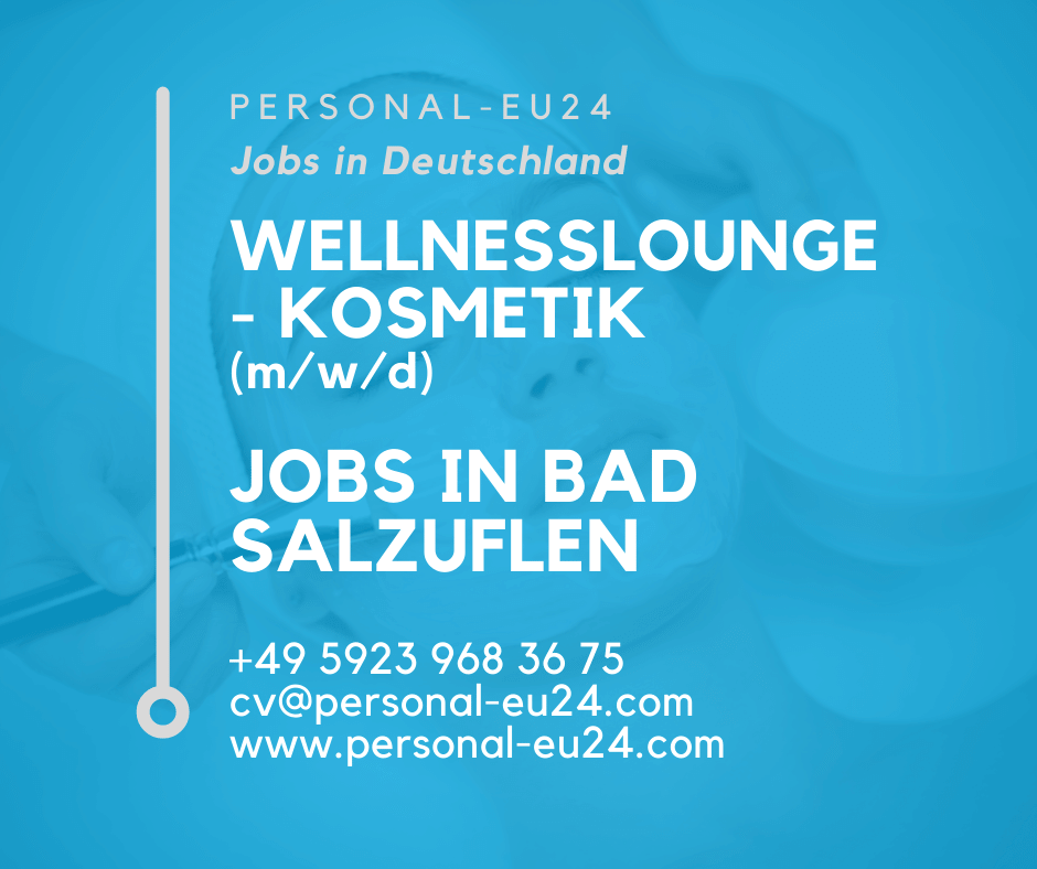 WellnessLounge - Kosmetik (mwd) Jobs in Bad Salzuflen