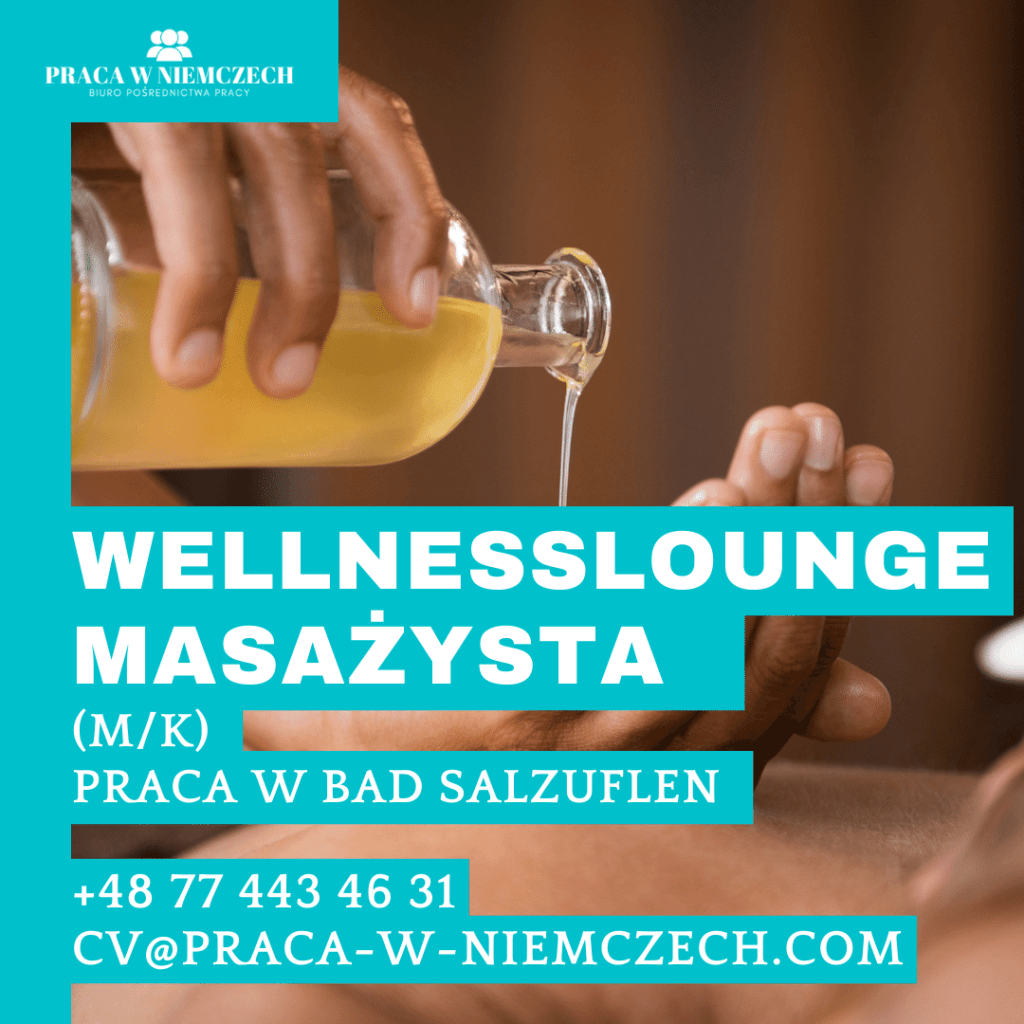 WellnessLounge - Masażysta (mk) Praca w Bad Salzuflen