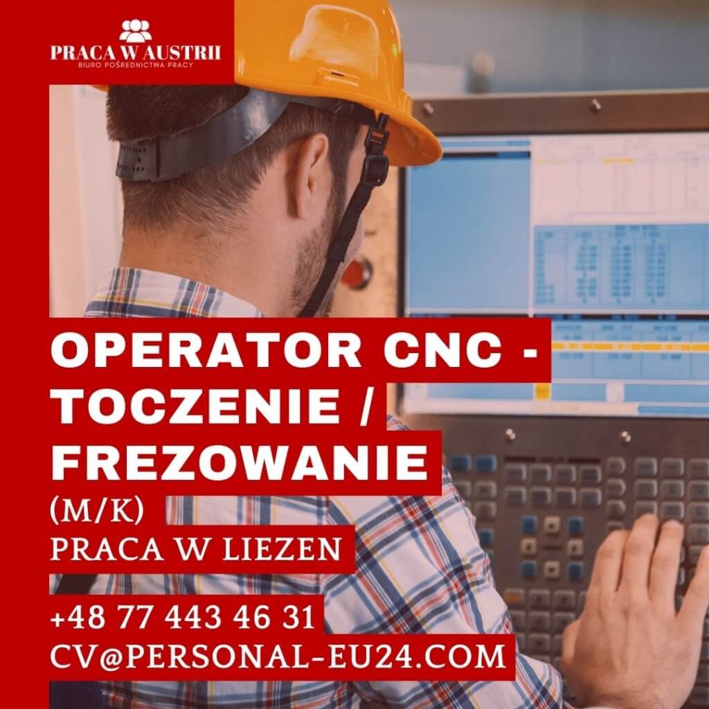 Operator CNC - Toczenie frezowanie (mk) Praca w Liezen