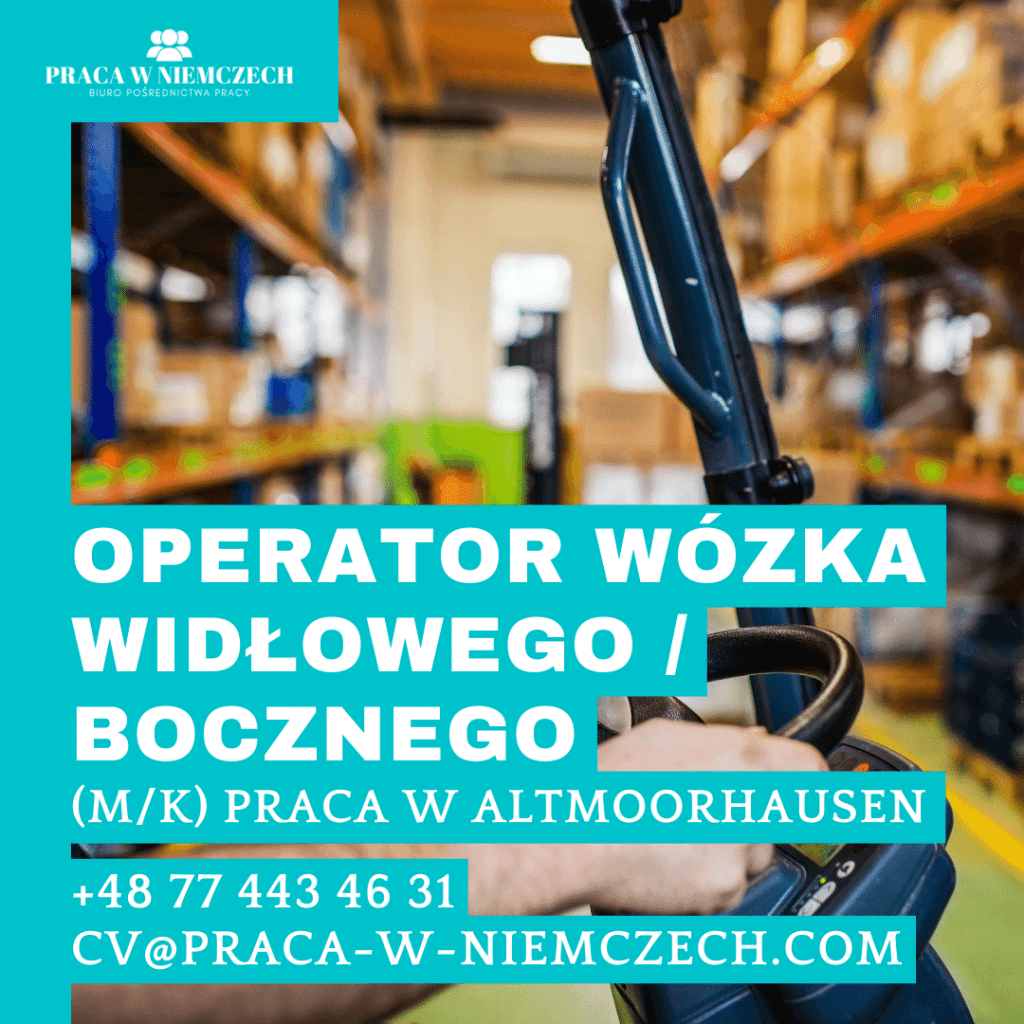 Operator wózka widłowego Bocznego (mk) Praca w Altmoorhausen