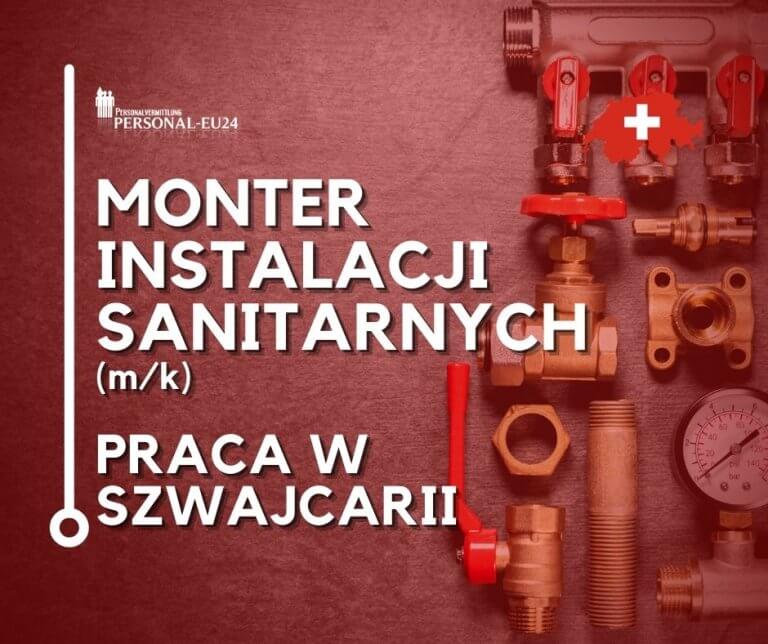 Monter instalacji sanitarnych Praca w Szwajcarii CH_K0015_240