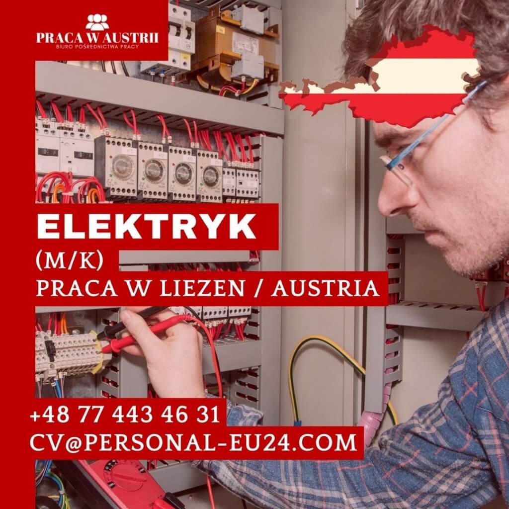 Elektryk (mk) Praca w Liezen FB