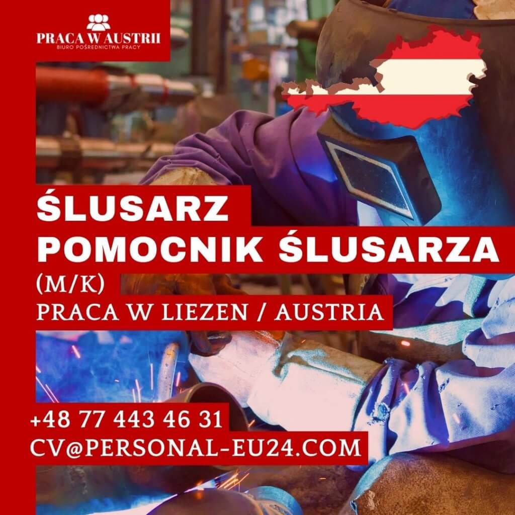 Ślusarz Pomocnik Ślusarza (mk) Praca w Liezen FB