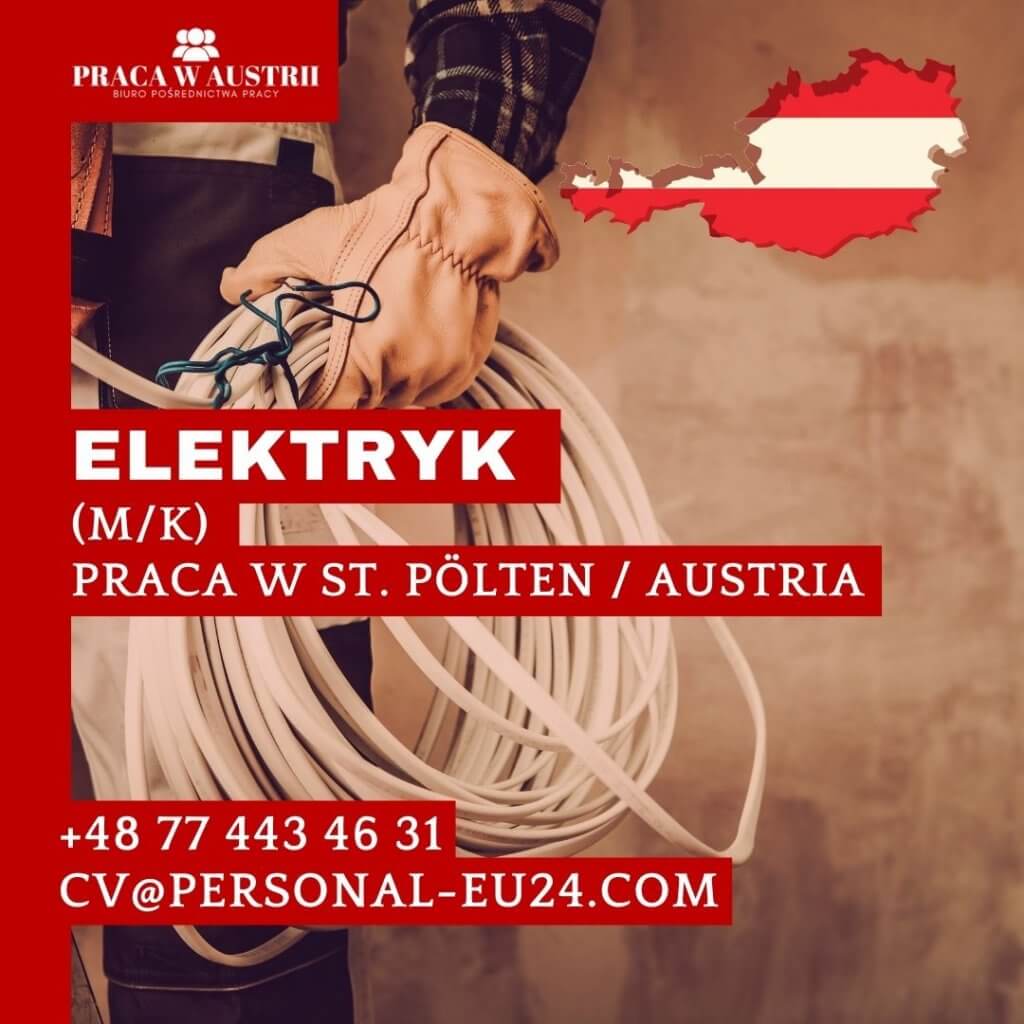 Elektryk (mk) Praca w Austrii St. Pölten FB