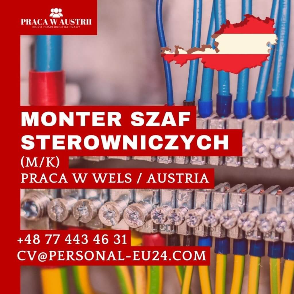 Monter szaf sterowniczych (mk) Praca w Austrii Wels FB