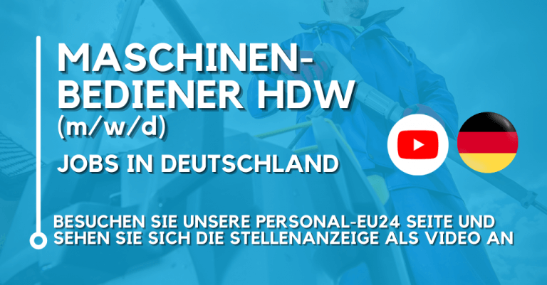 Maschinenbediener HDW (mwd) Jobs in Deutschland_