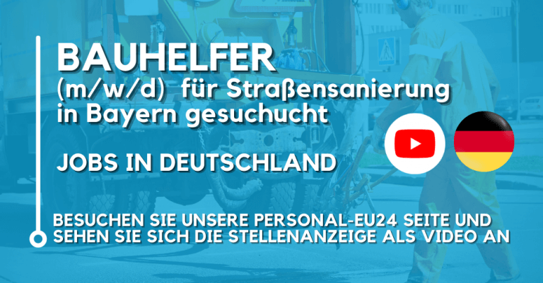 Bauhelfer (mwd) für Straßensanierung gesuchucht - Jobs in Deutschland