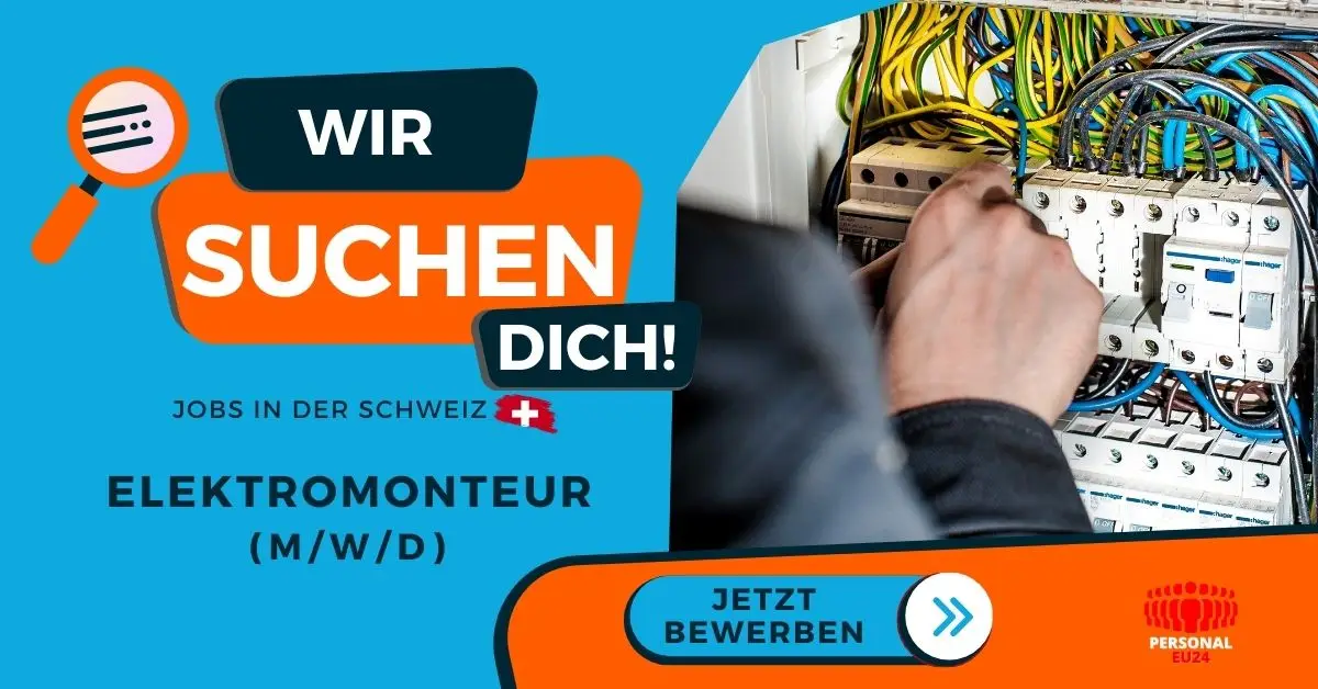 Elektromonteur Elektriker - Jobs in der Schweiz - PERSONAL-EU24